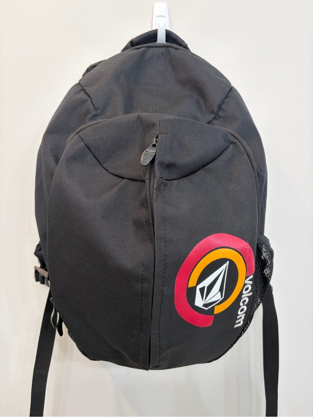 Volcom Skateboarding Backpack Embroidered Volcom Stone Padded Straps Black